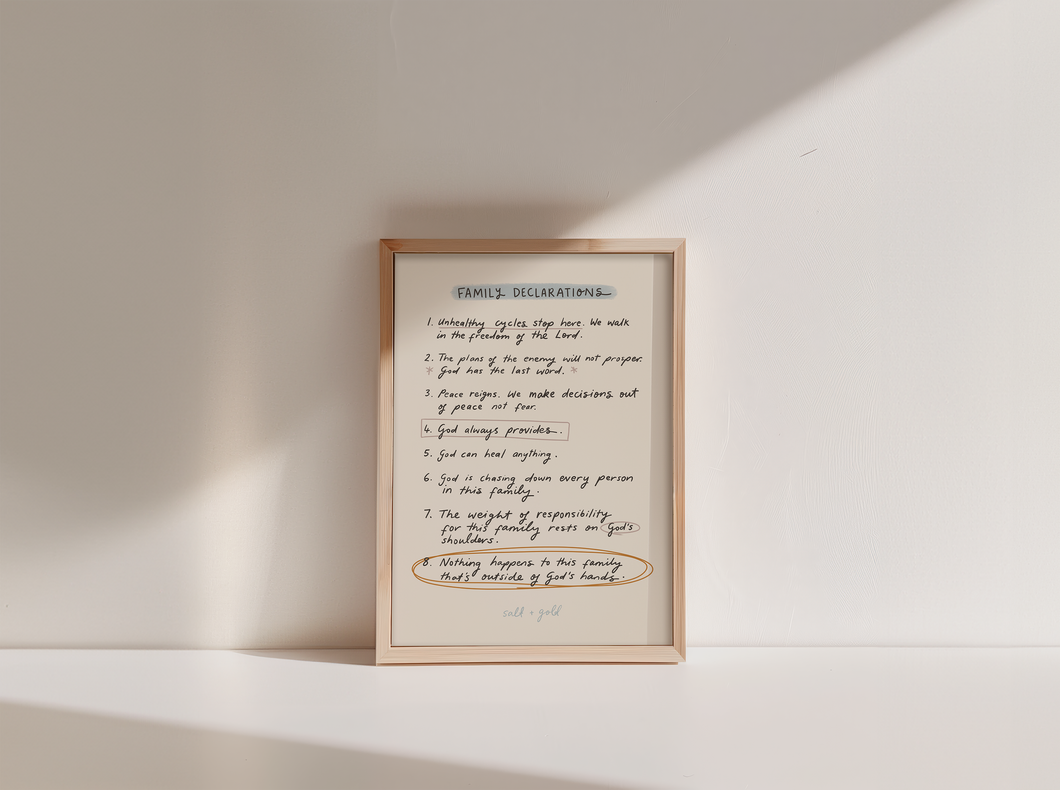 Family Declarations Poster